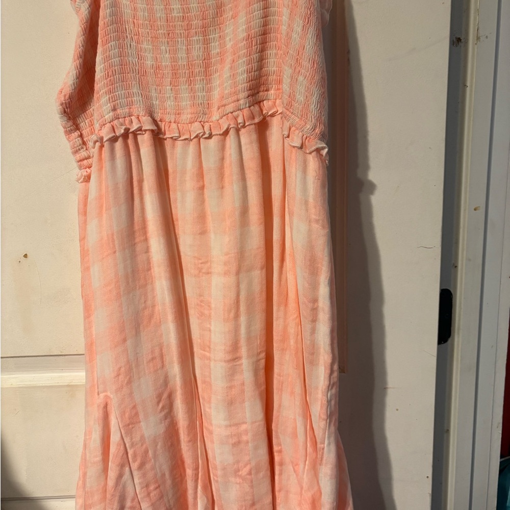 Pink Lily Peach Midi Dress